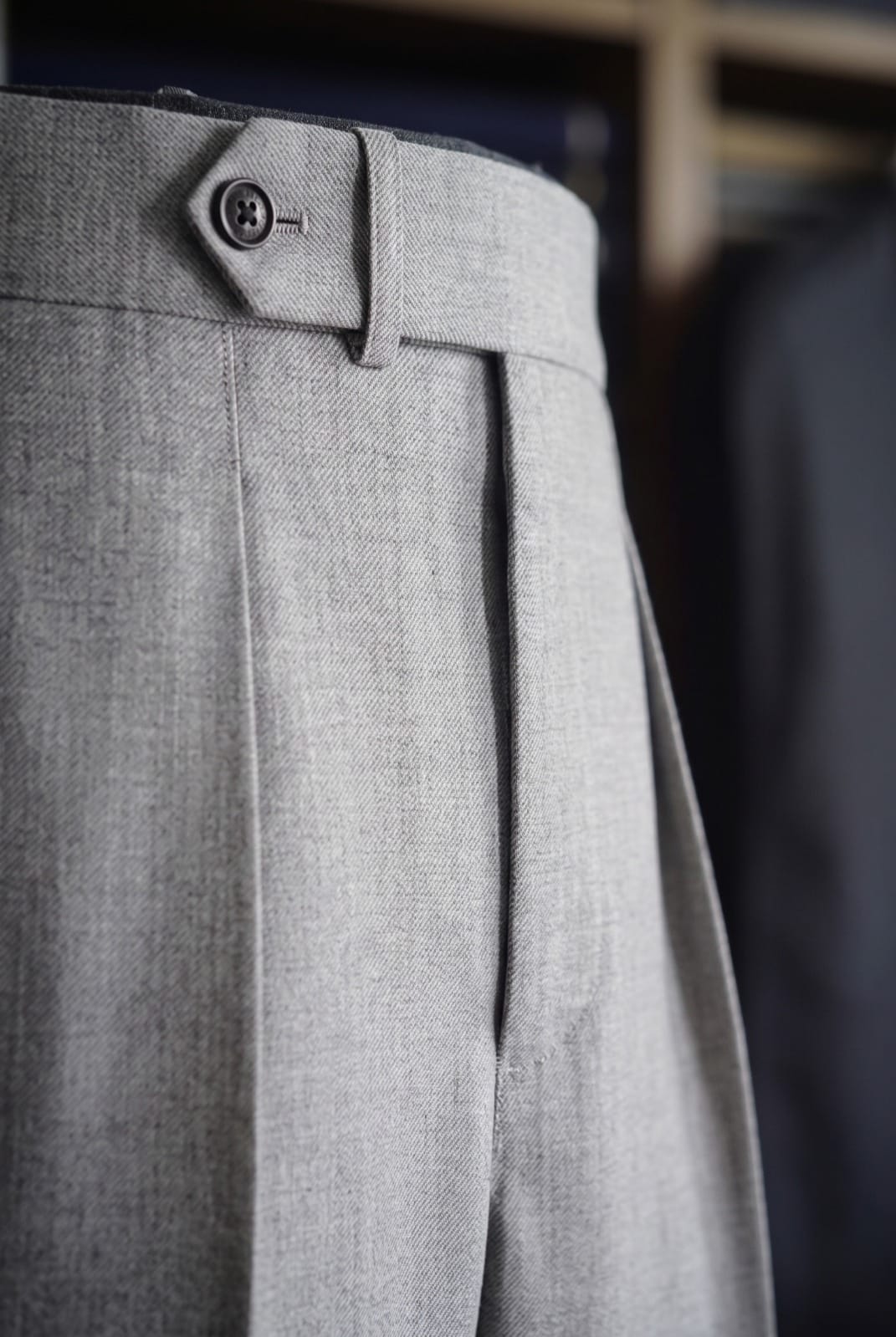 Light Grey Pleated Formal Trouser