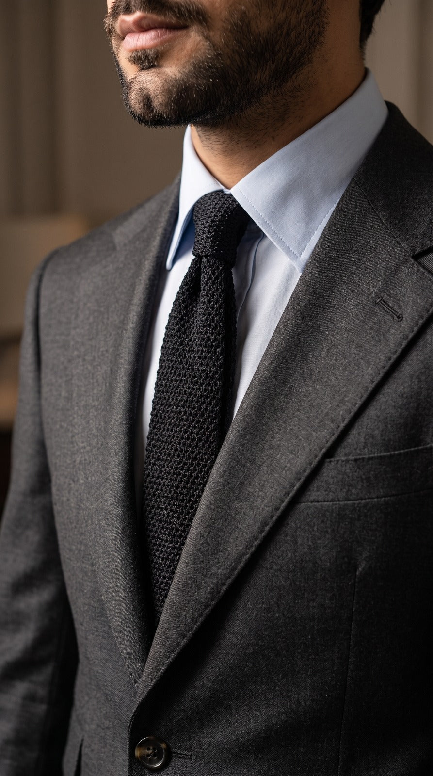 Charcoal Flannel Suit
