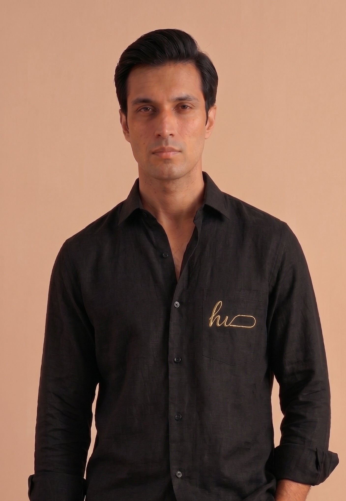 Black Linen Co-Rd Set