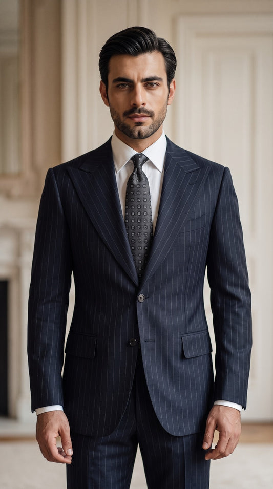 Navy Stripe Suit