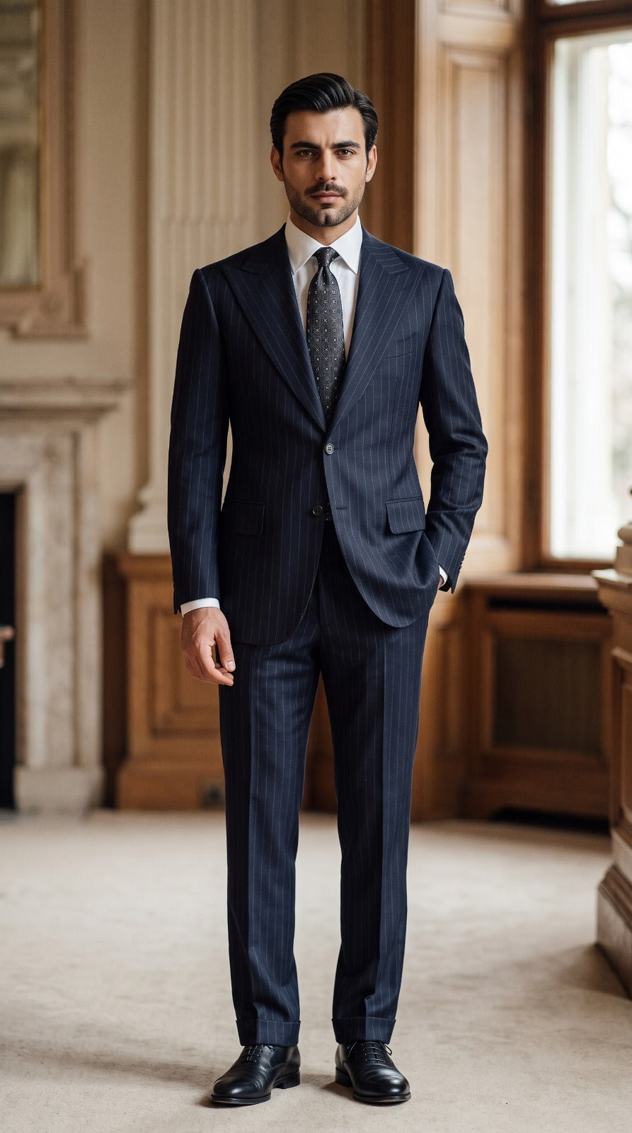 Navy Stripe Suit