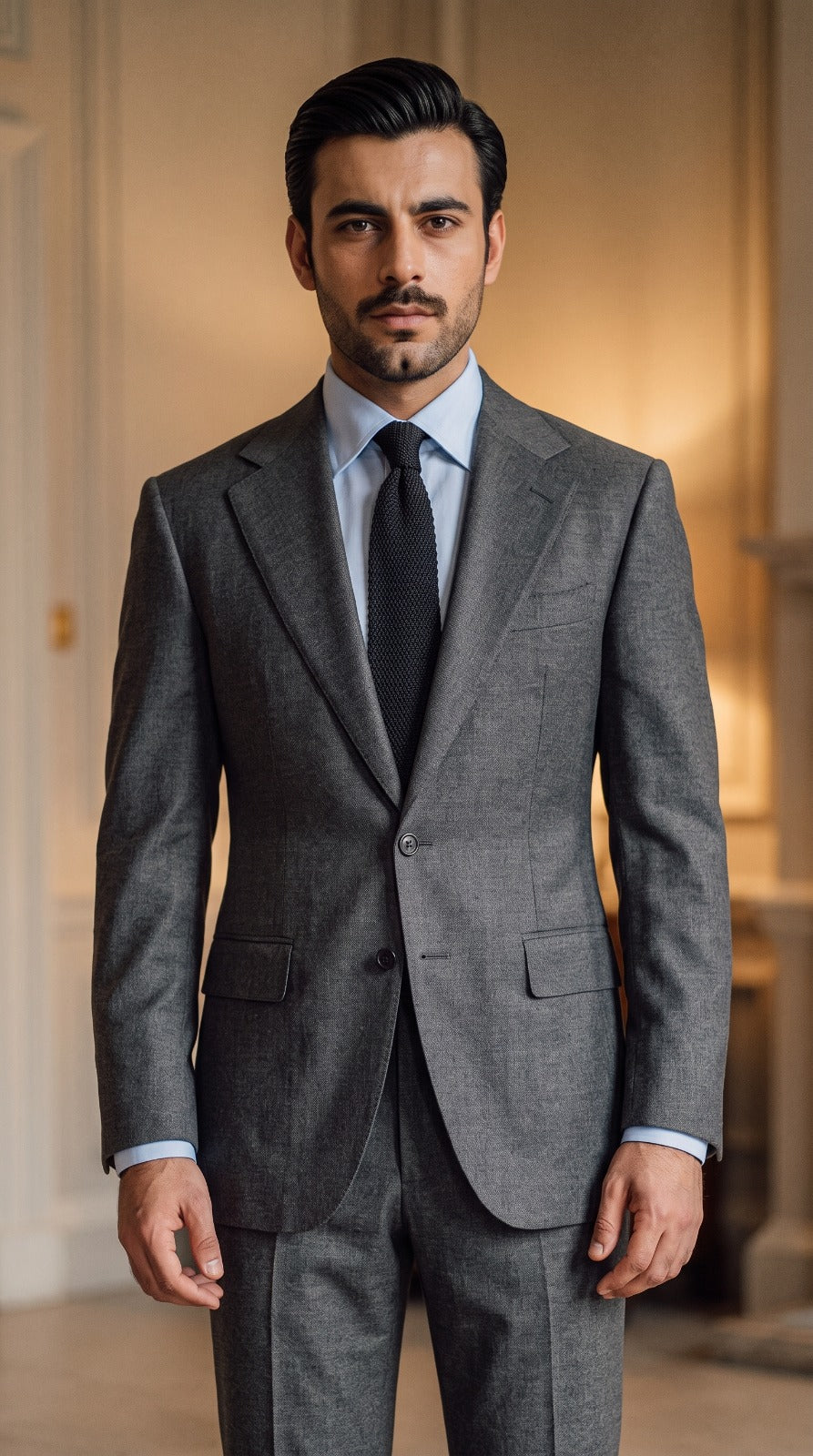 Charcoal Flannel Suit