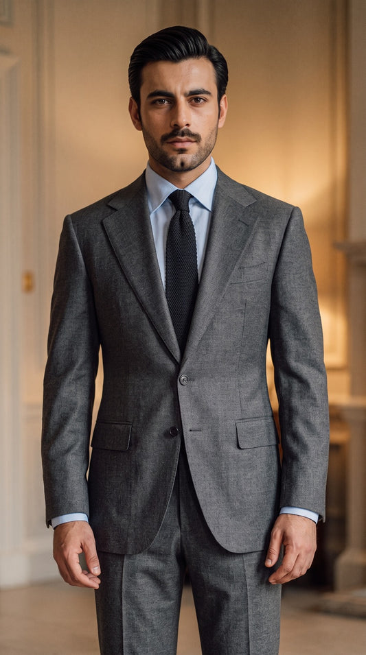 Charcoal Flannel Suit