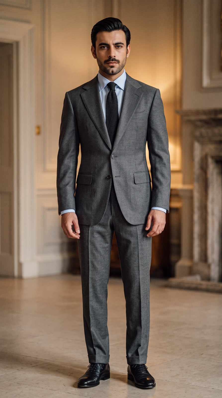 Charcoal Flannel Suit