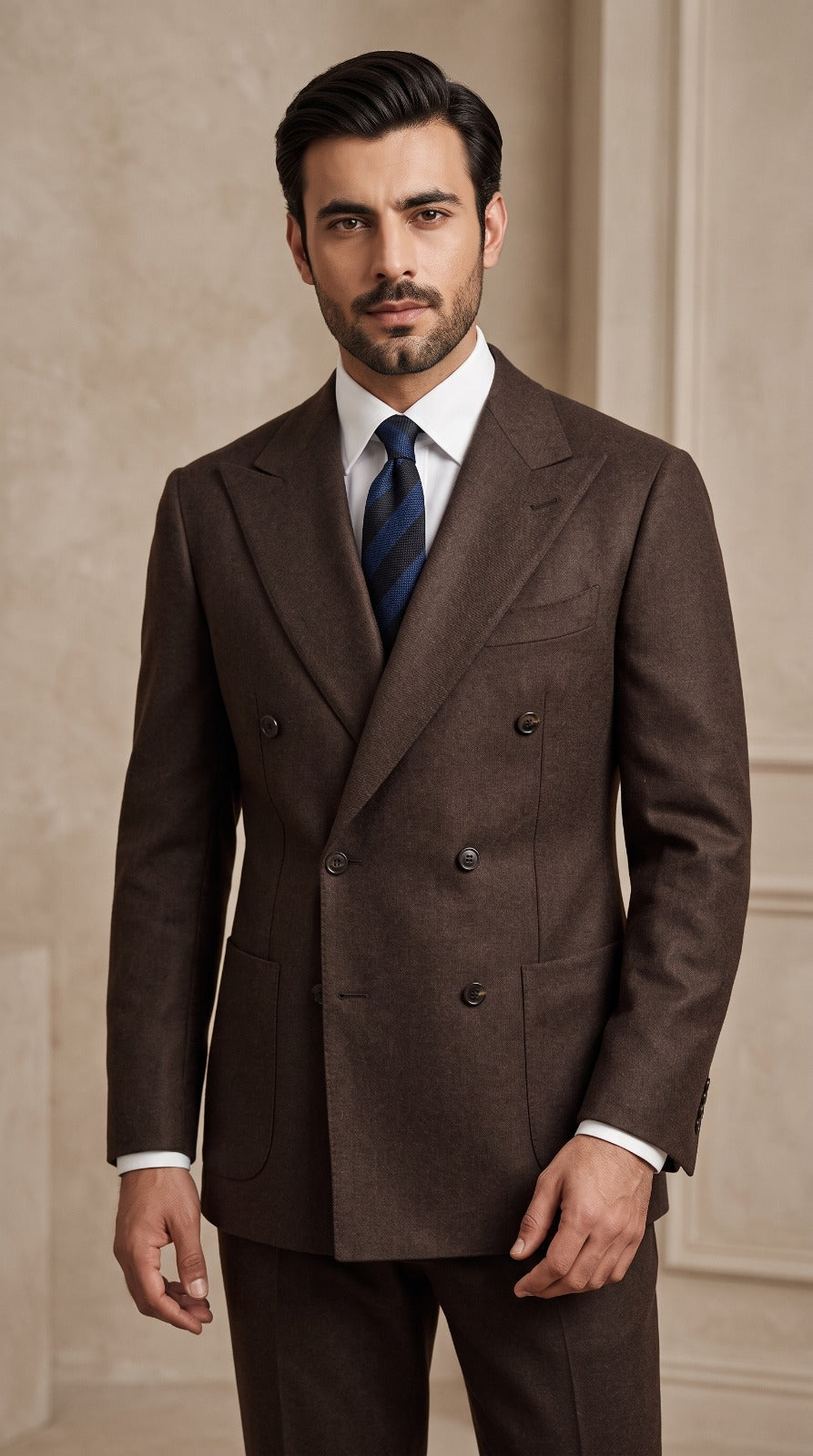 Espresso Double-Breasted Suit
