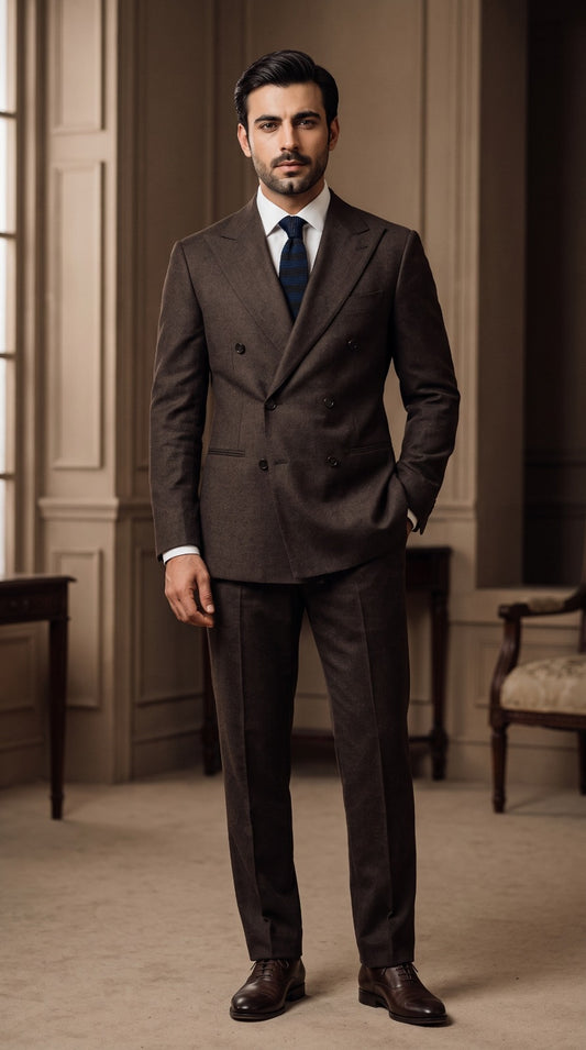 Espresso Double-Breasted Suit