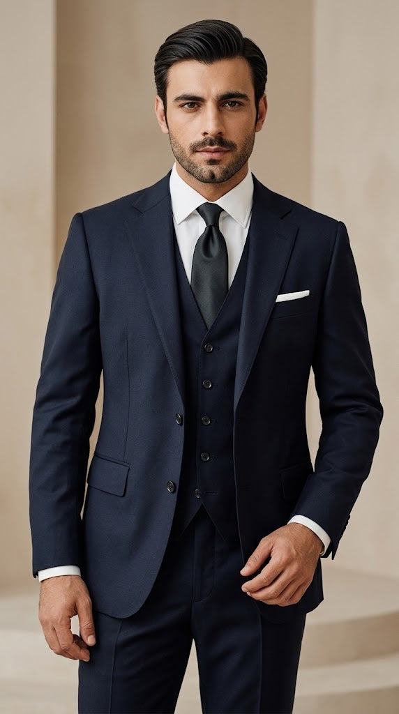 Navy Three-Piece Suit (Classic)