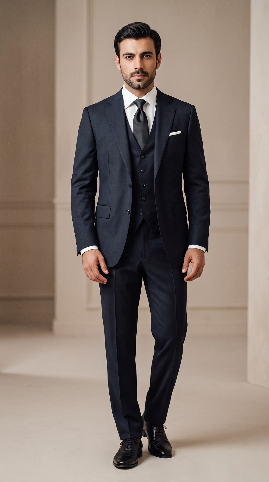 Navy Three-Piece Suit (Classic)