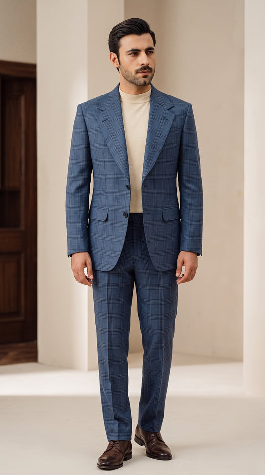 Blue Plaid Suit
