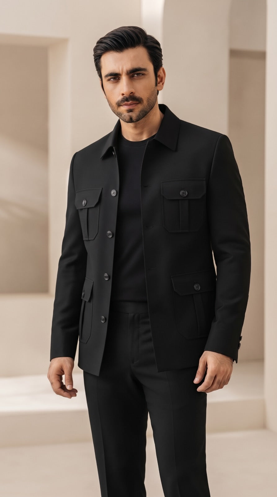 Black Safari Jacket