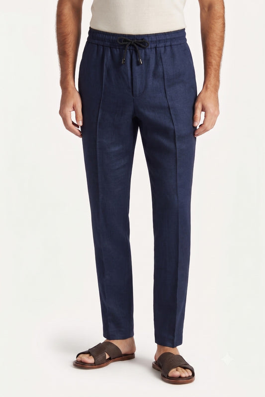 Linen Pant — Navy