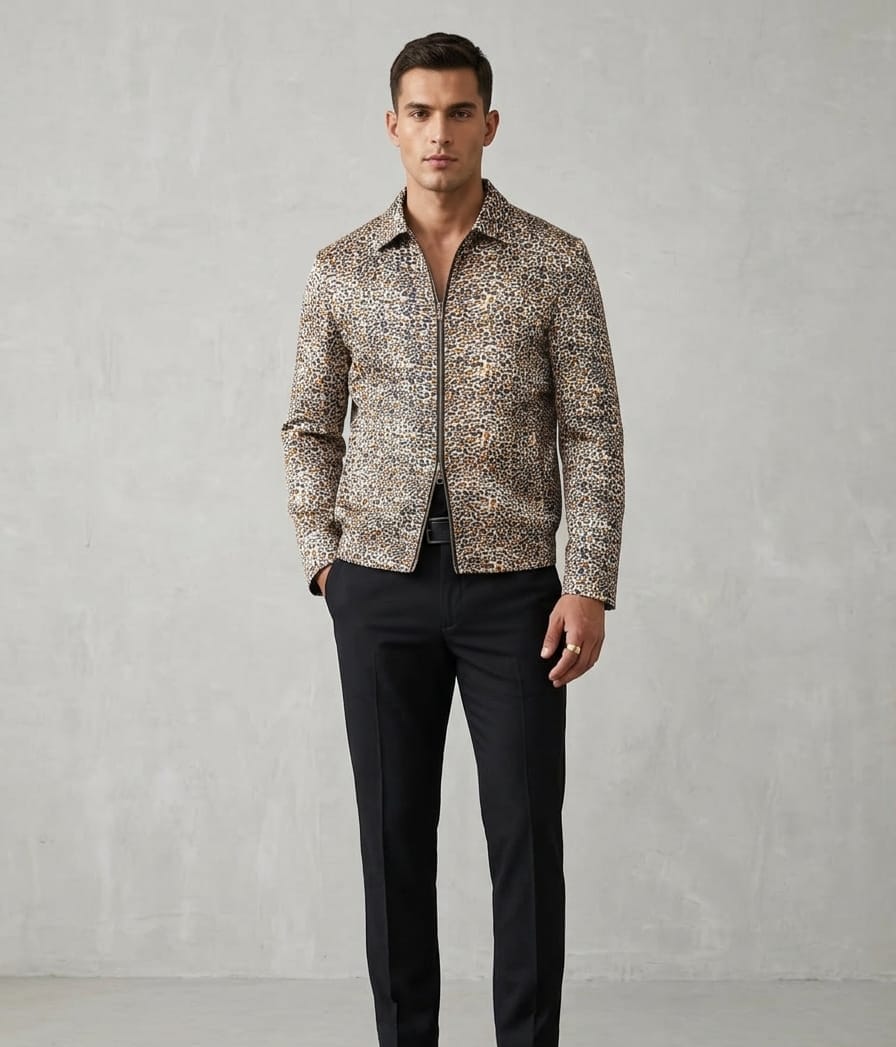 Silk Jacket — Leopard
