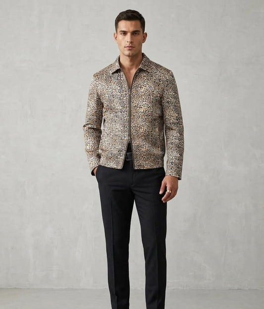 Silk Jacket — Leopard