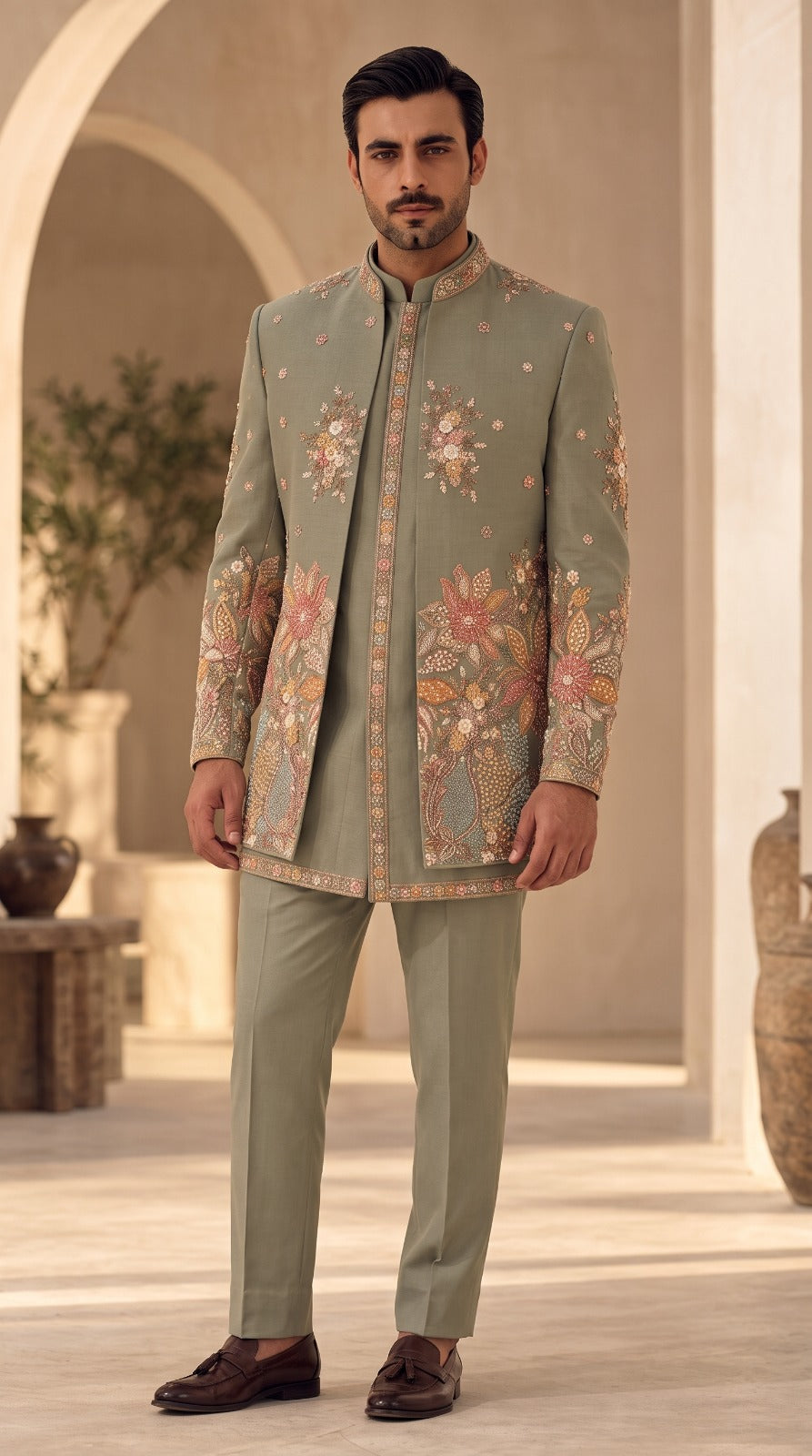 Sage Garden Prince Coat full length view
